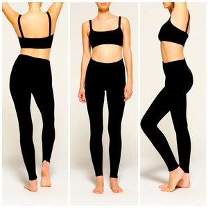 SKIMS Black SET - Terry Bralette (XXXS/XS) + Leggings (S/M) EUC
